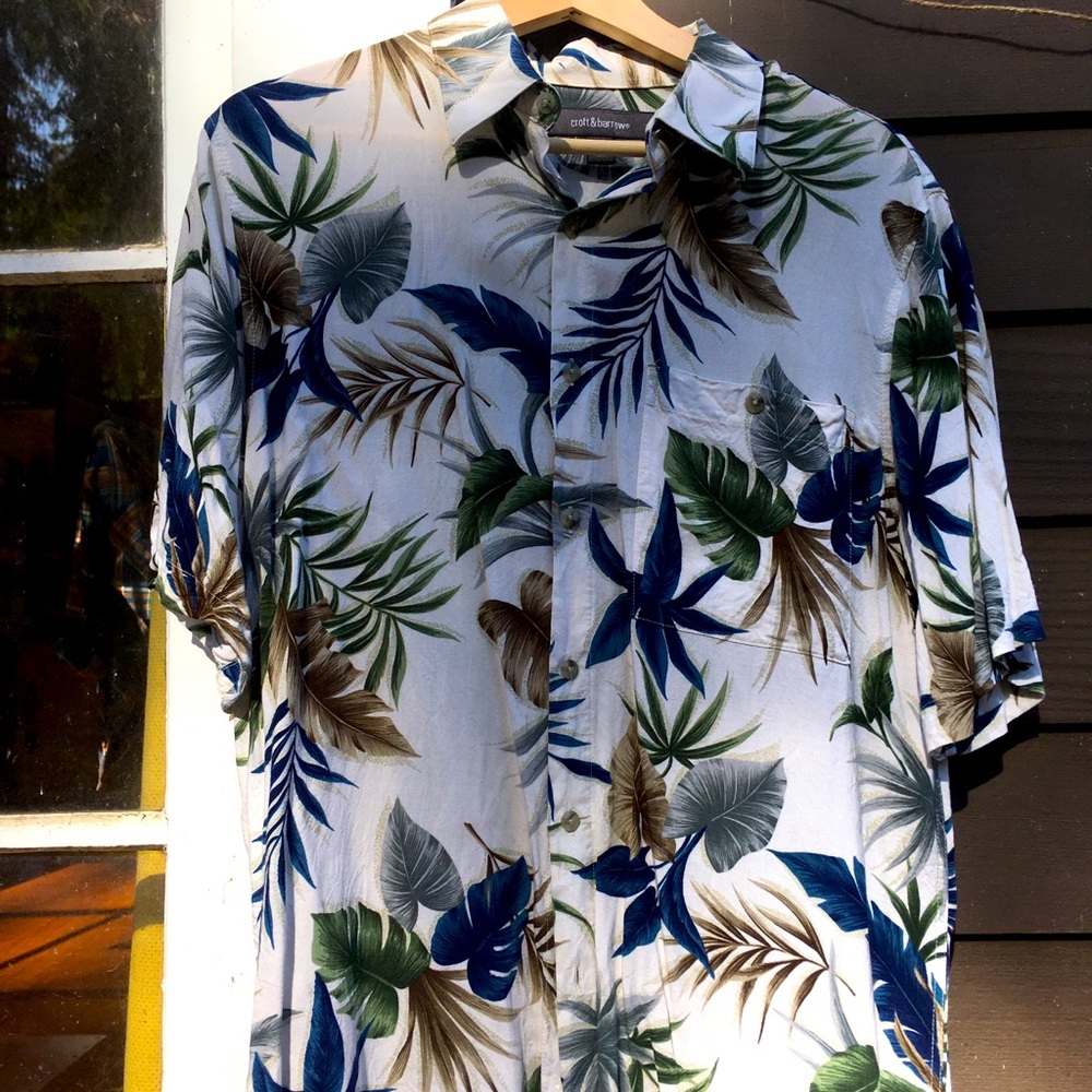 Croft & Barrow Hawaiian Button Down Mens Sz M